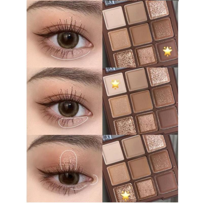 HER ORANGE Девятицветная палитра теней для век жемчужные матовые большие блестки тонкие блестящие тени для век Sleeper