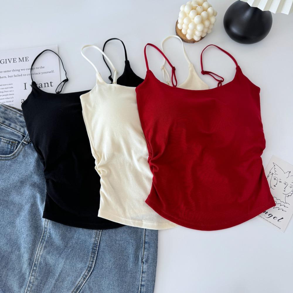 Женский летний укороченный топ с halter-вырезом - С открытой спиной, без рукавов, с чашечками, в нескольких цветах