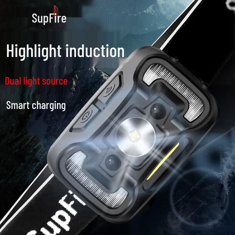 SupFire Перезаряжаемый сенсорный налобный фонарь
