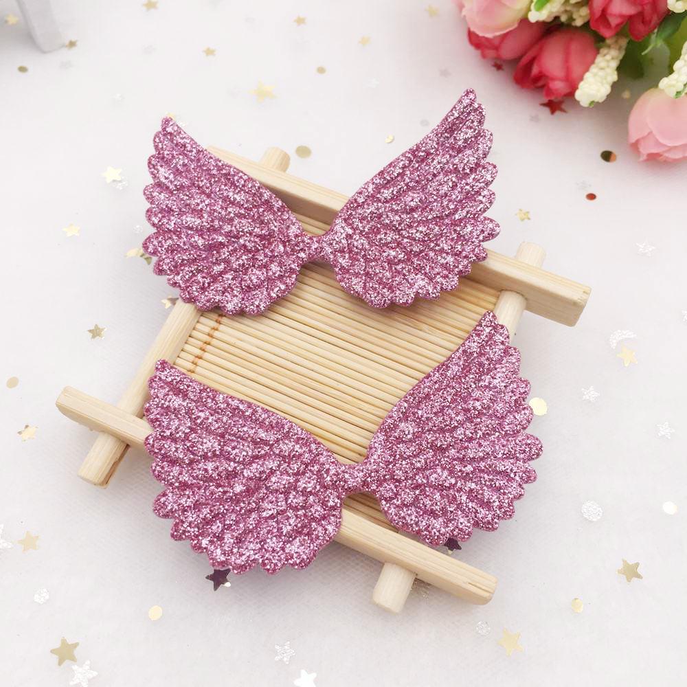 16pcs 42mm*70mm Glitter Paillette Big Angel Wings Appliques Patches Wedding DIY Craft Supplies