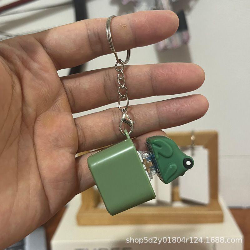 Забавный квакающий лягушонок-утка брелок перезаряжаемая клавиатура непоседа кликер звук брелок со светодиодной подсветкой для снятия стресса