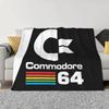 Ретро Плед Commodore 64 Мягкий Флис Весна Осень Теплый Фланель C64 Amiga Компьютер Пледы для Дивана Машины Кровати Покрывало