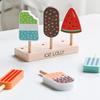 Деревянные игрушки-мороженое Детские ролевые игры Симуляторы Кухонные игрушки Деревянная игра-мороженое на палочке для детей Подарок на день рождения ребенка