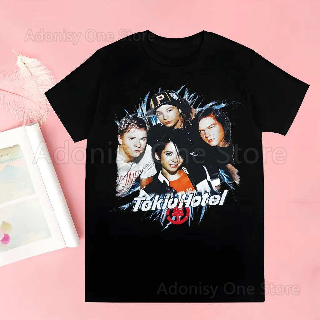 Rock Band Tokio Hotel Music Harajuku Print Unisex T-shirt Unisex Casual Shirt Short Sleeve Unisex T-shirt Graphic Printing