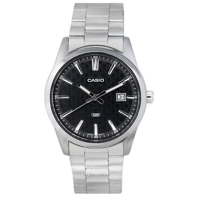 Analog Stainless Steel Black Dial Quartz MTP-VD03D-1A MTPVD03D-1 Мужские часы