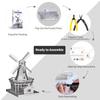 Piececool 3D Puzzle, Metallic Dutch Windmill, Metallic Nano Puzzle, Assembly Required, No Glue Required, 3-Star Difficulty, Intermediate Level,