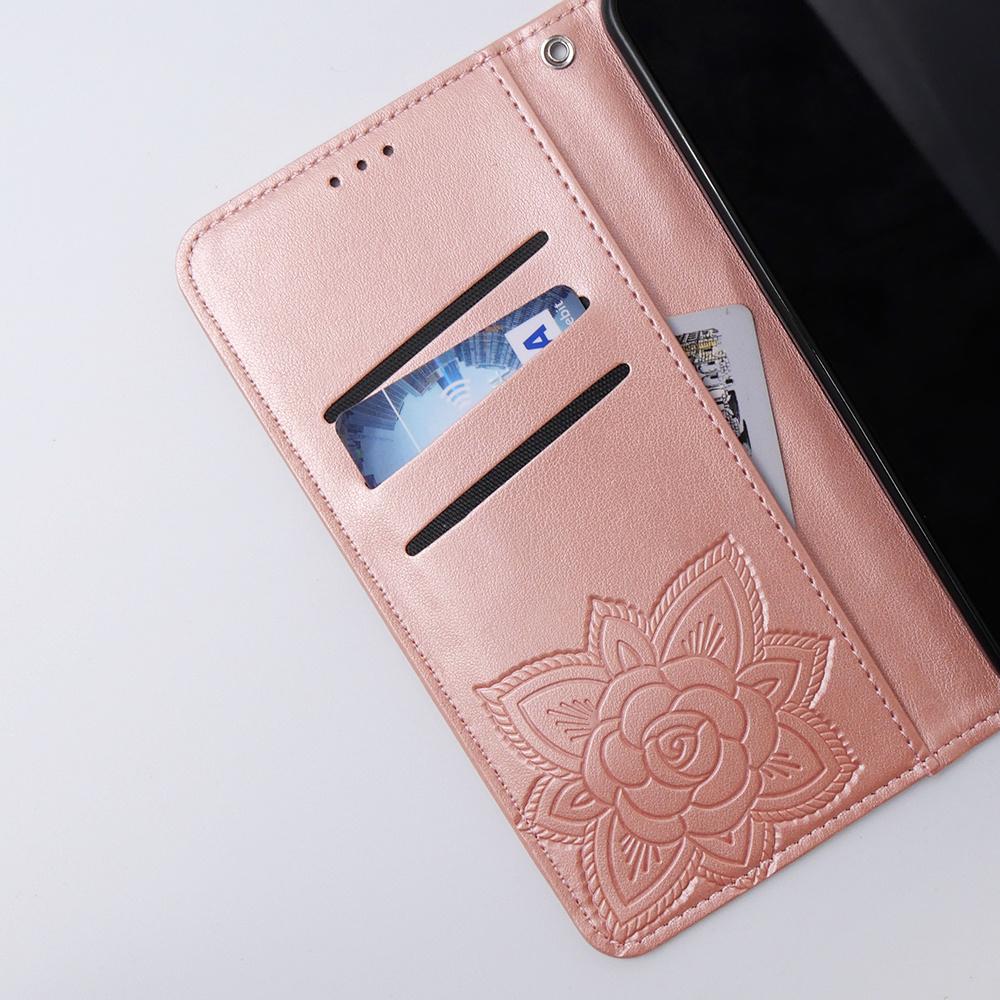 Flip case for Xiaomi 13T / 13T Pro, Butterfly, rose gold