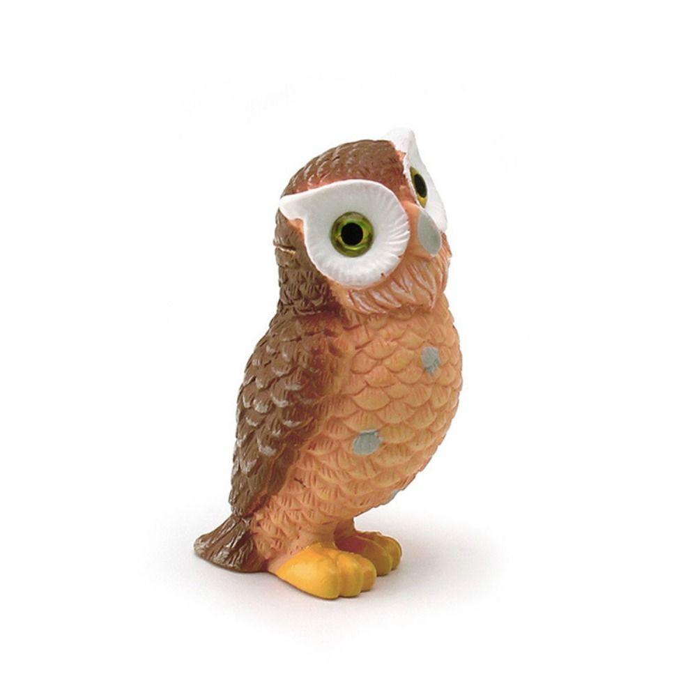 Resin Crafts Owl Miniatures Cute Mini Owl Ornaments Creative Simulation Owl Ornaments  Outdoor