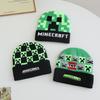 Winter Cartoon Square Knitted Hat For Boys And Girls, Woolen Hat