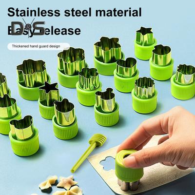 12 шт. набор формочек для фруктов и овощей, мини-формочки для печенья, фруктов, печенья, кондитерских штампов, многоразовые формы для еды, набор для кухонного помощника