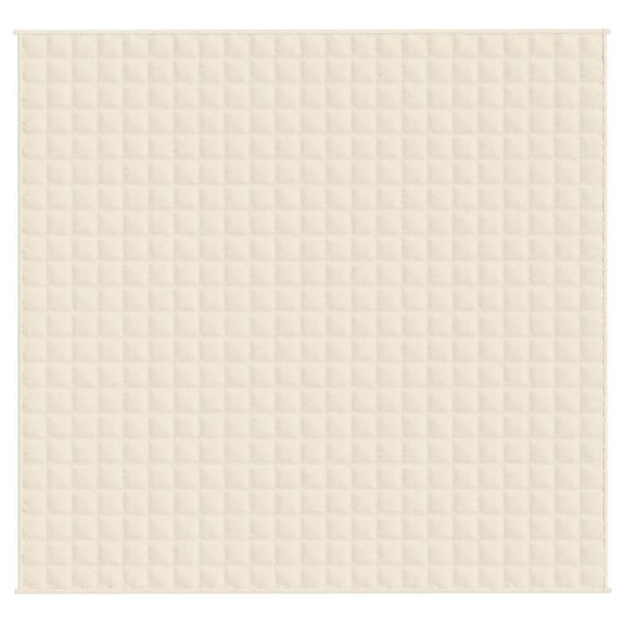 VidaXL Weighted Blanket Light Cream 220x230 Cm 15 Kg Fabric 3154881