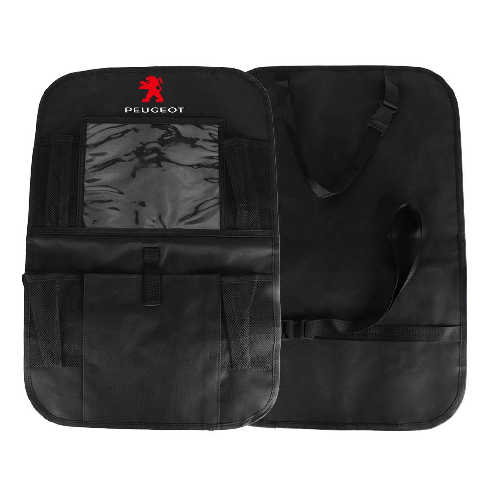 Oxford Fabric Anti-kick Car Back Multi Pocket Storage Bag For Peugeot 207 206 308 208 407 3008 307 5008 Car Storage Accessories