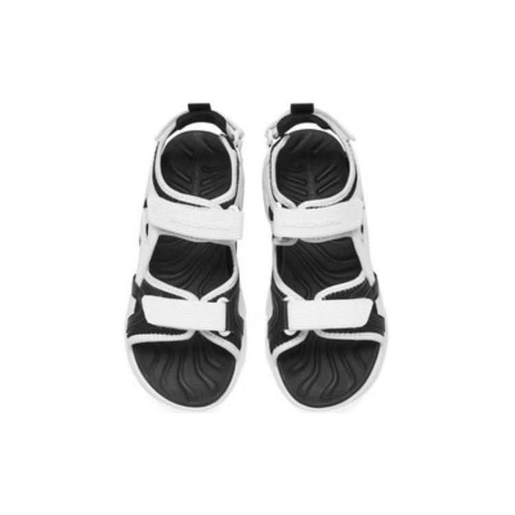 Skechers Сандалии Мужские Белые Черные Меха Пляжные Сандалии Модные Универсальные 894065-WBK
