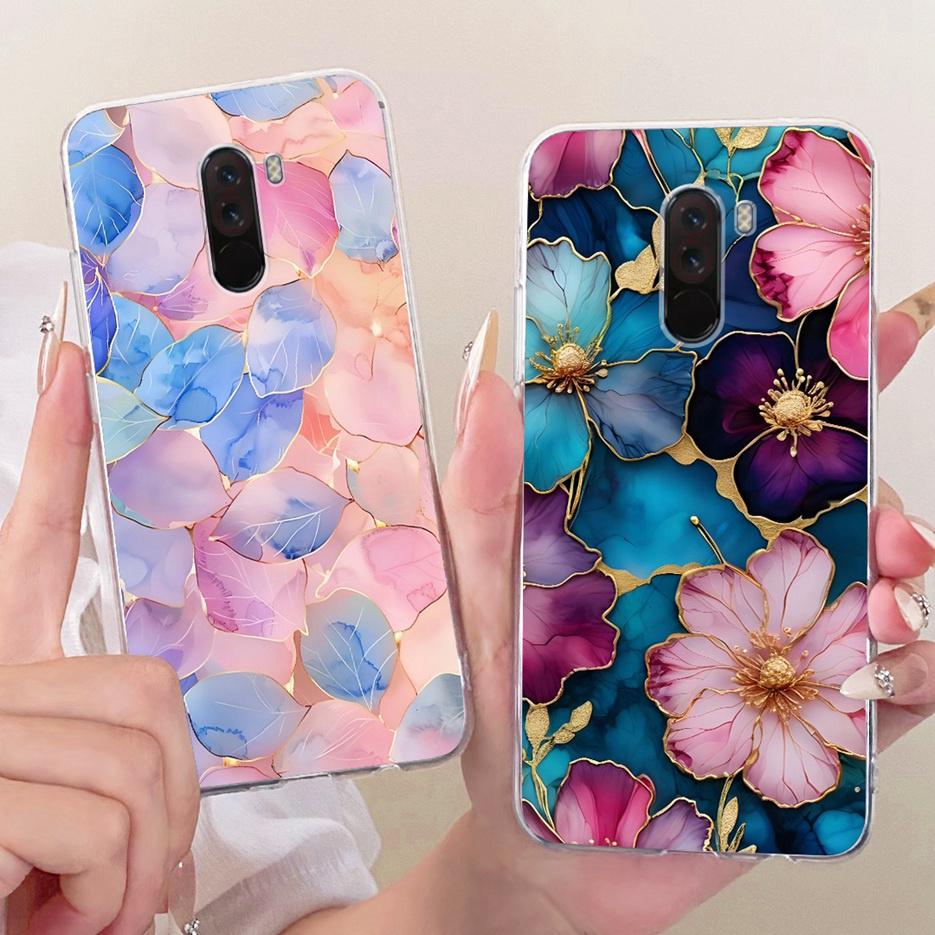 For Xiaomi Pocophone F1 Case Luxury Flowers Butterfly Painted Cover Soft Slim Phone Case For Xiaomi Poco F1 PhoneF1 PocoF1 Shell