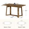 Tribesigns Dining Table for 4-6 People, 120 X 80 cm Modern Dining Table Made of MDF with Solid Look, Rectangular Kitchen Table