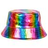 Унисекс ПВХ Разноцветные Личность Панамы Рыбацкие Шапки Уличная Повседневная Кепка Солнцезащитная Шляпа