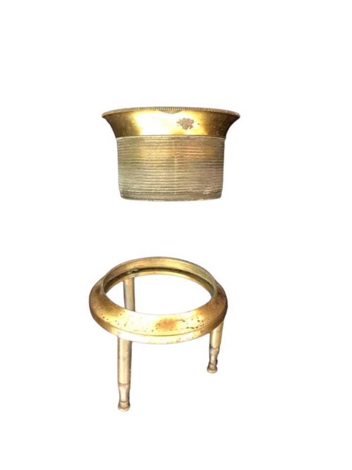 Antique Brass Desk Map Magnifying Glass Magnifier Tripod. 1.75" Dia. Adjustable