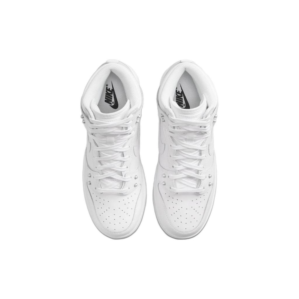 Nike Dunk High SE Pearl White Women Sneakers Metallic-Silver Sail DM7607-100