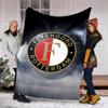 Feyenoord Rotterdam logo printed throw blanket—soft,warm;versatile blanket for all seasons—perfect as &air-conditioning throw,nap blanket