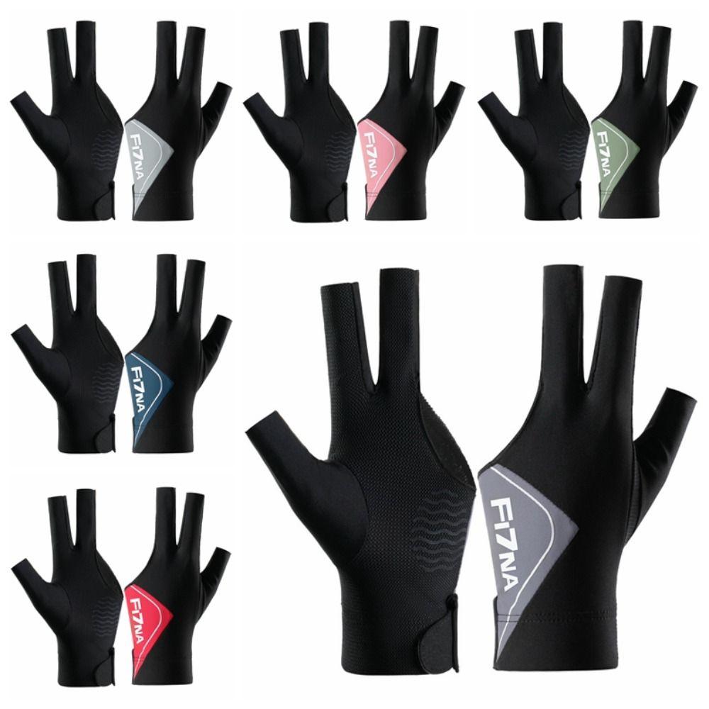 Перчатки на три пальца для левой руки, быстросохнущие, перчатка для снукерного кия, перчатки для бильярда, бильярдные аксессуары