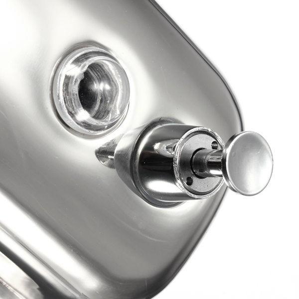 Прочный диспенсер для мыла/шампуня из нержавеющей стали, настенный, для душа, ванны, с насосом, без протечек