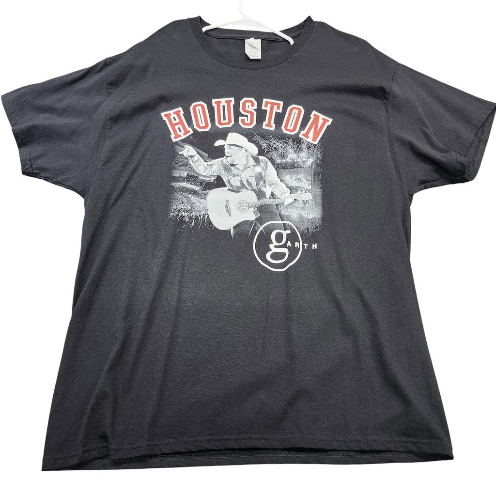 Hanes Shirt Mens XL Black Garth Brooks Houston Stadium Tour Concert Graphic Tee Unisex T-Shirt