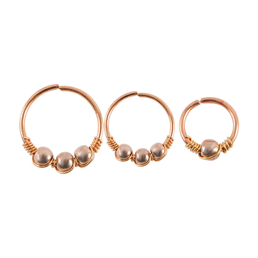 Козелок Перегородка Бровь Хрящ Завиток Ноздря Кольцо Губа Серьга Круглые Бусины Нос Кольцо Пирсинг Тела