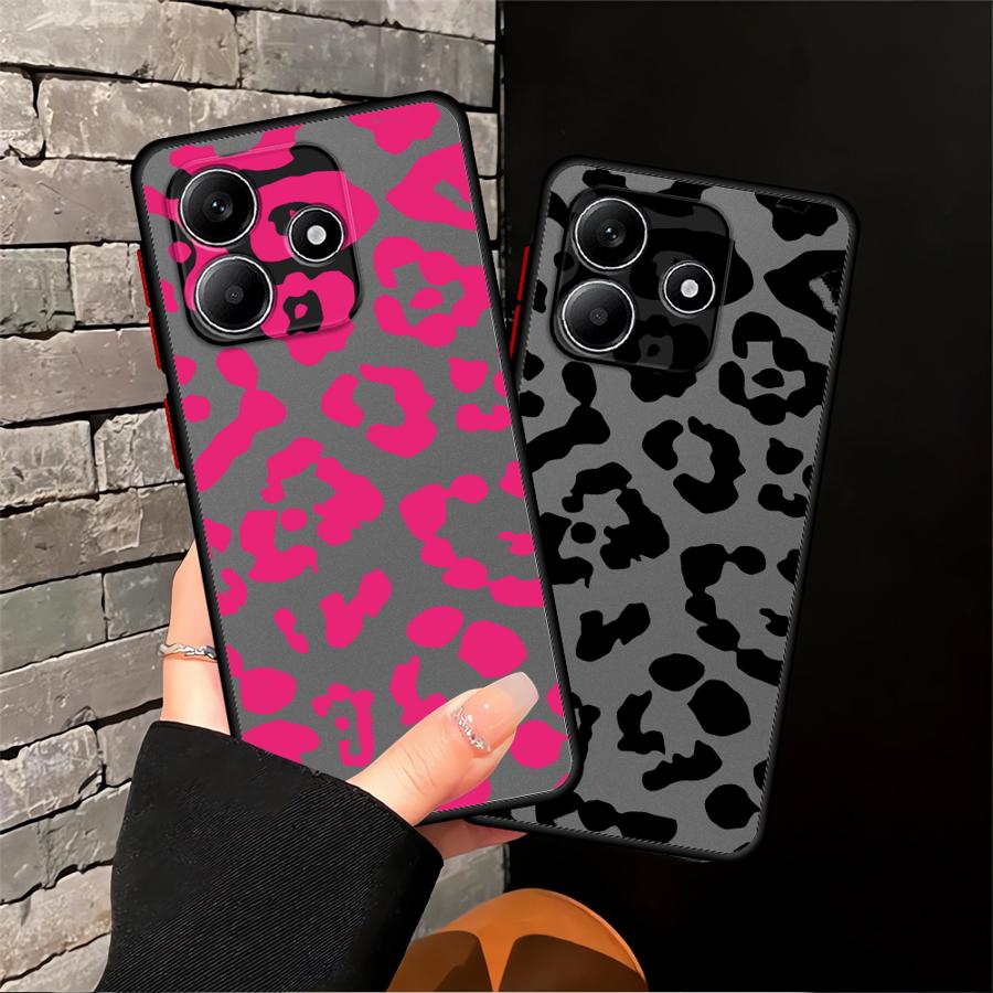 Чехол для Xiaomi Redmi Note 14 9S A4 12 13 Pro Plus 14C 13C 10 11 Задняя крышка телефона Леопардовый принт