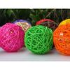 10 шт. Игрушки для птиц Игрушка-шар из ротанга для попугаев Игрушки для жевания питомцев для птиц, волнистых попугайчиков, хомяков, кроликов, шар для украшения DIY, случайный цвет