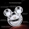 Mickey Mouse 304 Stainless Steel 4-Compartment Kids Lunch Plate