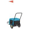 Bicycle Trailer for Dogs Blue and Black Oxford Fabric & Iron