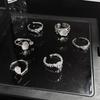 Cold Wind Moonstone Personality Niche Design Sense Advanced Sense French Irregular Opening Ring Female