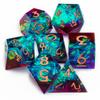 Handmade Sharp Edge Resin Dice Set for TRPG, Polyhedral Dice Set for Dungeons and Dragon, Resin D+D Dice for Board Games