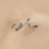 Серьги с цветным цирконием, женский нишевый дизайн Sense, уникальные контрастные радужные серьги