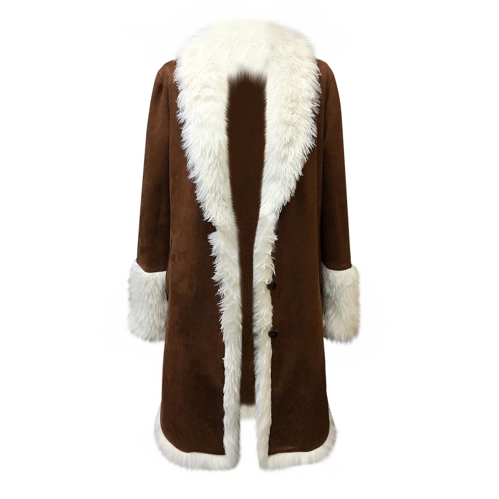 Женская джинсовая куртка в западном ретро-стиле, плюшевая, модная и теплая