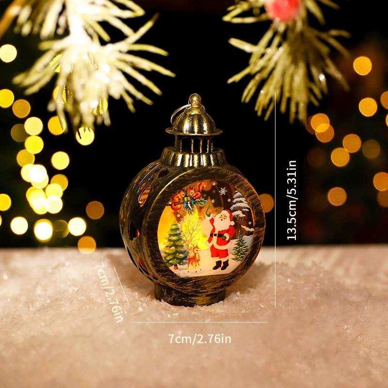 Рождественский Санта-Клаус Снеговик Фонарь Со Светодиодной Подсветкой Для Праздничного Декора И Идеи Подарка