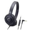 Наушники audio technica ATH-S100iS BK проводные для смартфона портативные накладные наушники STREET MONITORING черные