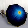 1pc Blue Yellow Design Automatic Opening and Closing Folding Umbrella with 8 Iron Ribs - Portable, Foldable for Travel yy251124151