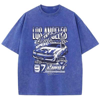 California Los Angeles Extreme Racing Мужская футболка Модные крутые футболки Спортивные повседневные футболки Крутые футболки с круглым вырезом Женские