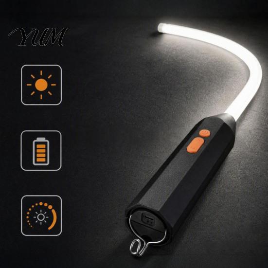 Outdoor Activity Portable Work Light Flexible LED Flashlight Stick, Bendable Rechargeable with Adjustable Brightness, Hands Free Automotive