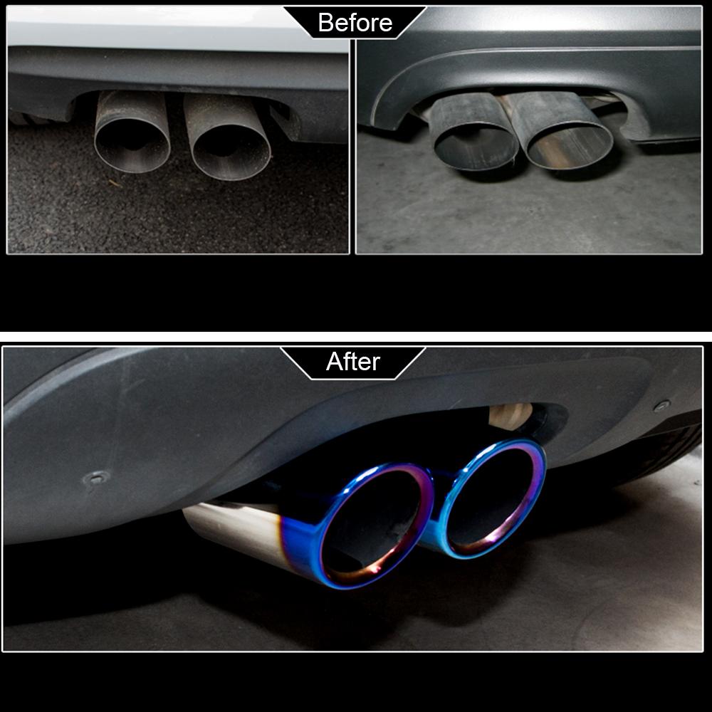 2 шт. автоаксессуары из нержавеющей стали, насадка для выхлопной трубы автомобиля, крышка глушителя для VW Tiguan Volkswagen Passat B7 CC для ALLDI A4 B8 A3 A1 Q5