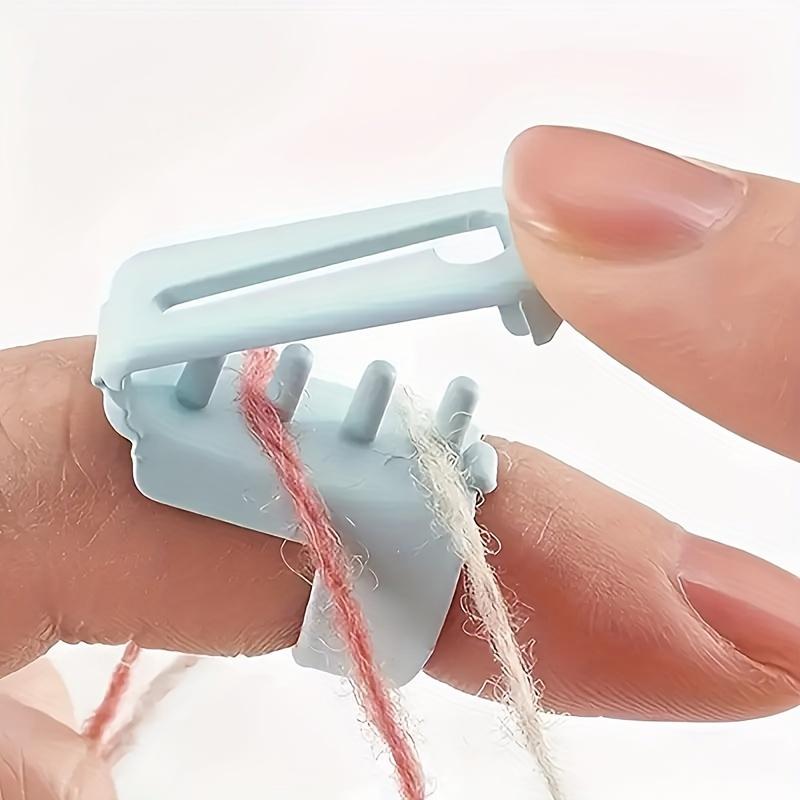 4 шт. Пластиковый протектор для пальца, направляющая для вязания крючком, для начинающих, аксессуары для вязания и вязания крючком