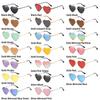 Metal Frame Vintage Polarized Glasses Eyewear Heart-Shaped Glasses Women Heart Sunglasses