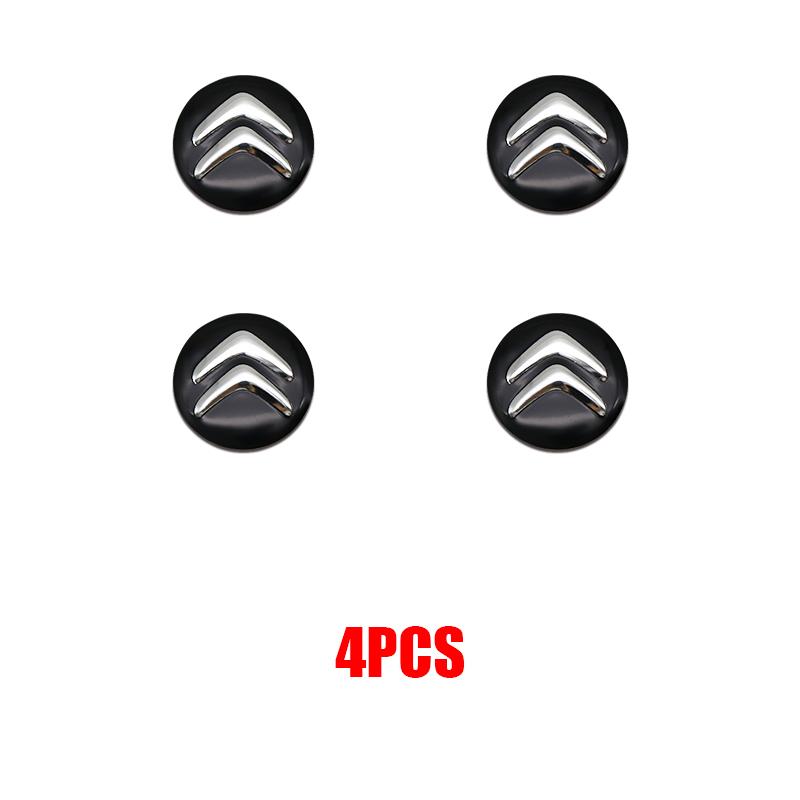 ATJ3 14/15.5mm Metal Car Emblem Remote Key Stickers Badge For Citroen C4 Picasso Xsara C5 Aircross Cactus C1 C2 C3 Styling stickers