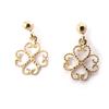 Les Trésors De Lily [J7815] - Позолоченные серьги «Клевер» - 10x10 мм