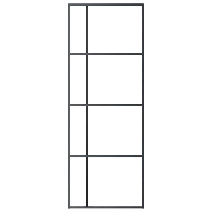 VidaXL Porte Coulissante Porte de Grange Porte d'Intérieur Système de Porte Maison Butée de Porte Verre ESG Dépoli et 151679