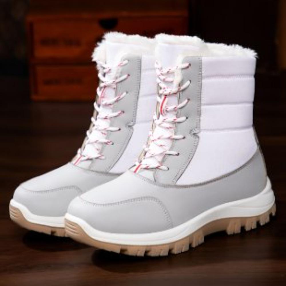 Женские зимние сапоги Новая женская обувь Обувь на платформе Женские сапоги на плоской подошве Теплые сапоги Женские повседневные плюшевые ботинки Зимняя обувь для женщин