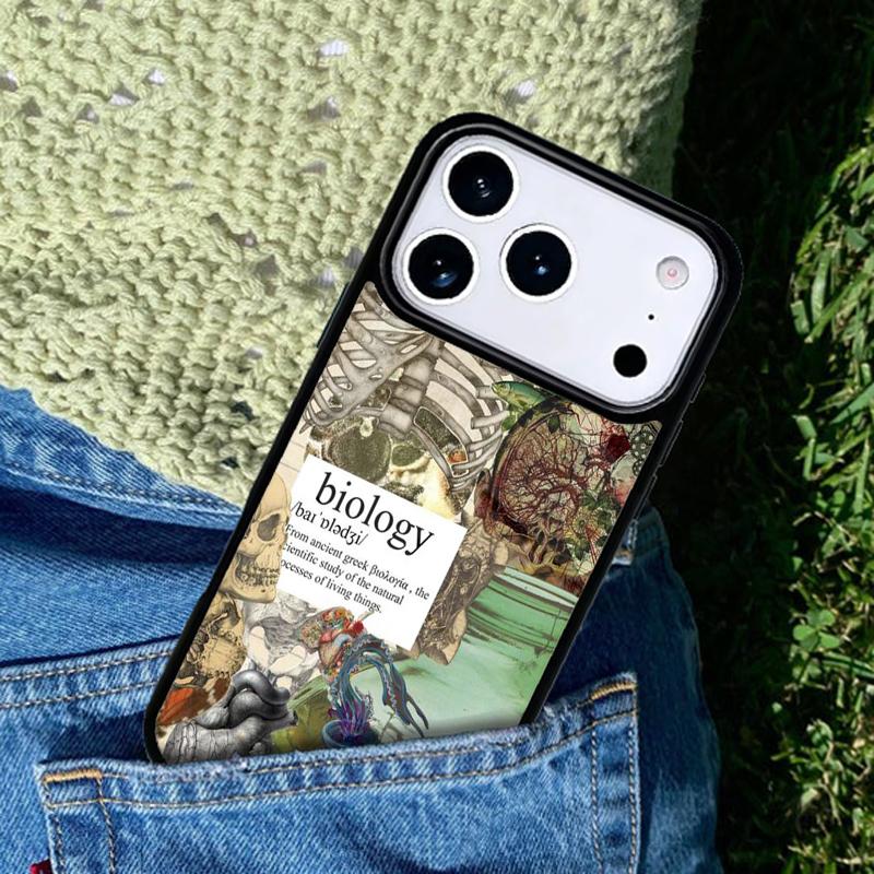 Мягкий чехол для телефона с рисунком по биологии и химии для IPhone 11 12 13 14 15 16e 17 Pro Max Чехол для IPhone 17 Air