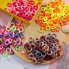 100PCS Candy Colors Cute Girls Elastic Hair Ties Baby Small Hairbands Soft Cotton Ponytail Holder Headbands Hair Accessoires