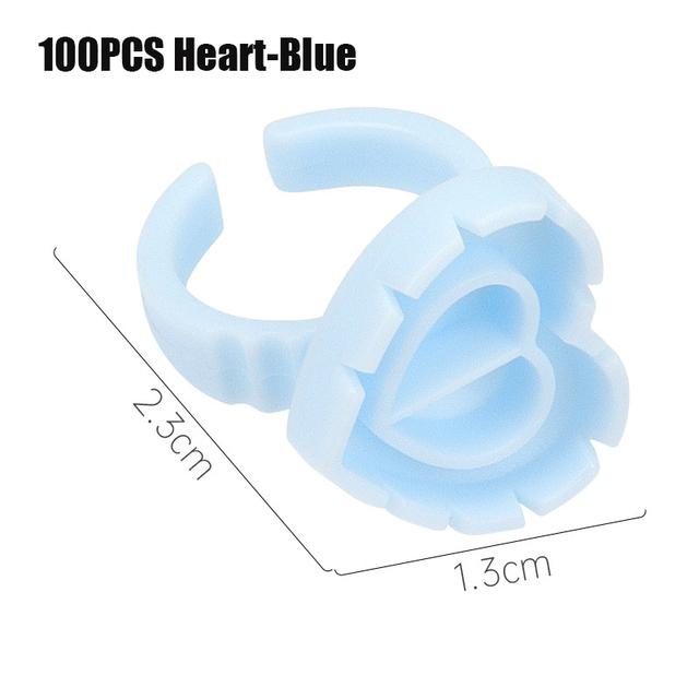 50/100Pcs Disposable Eyelash Glue Fan Cup Tattoo Pigment Eyelash Extension Tools Lash Supplies